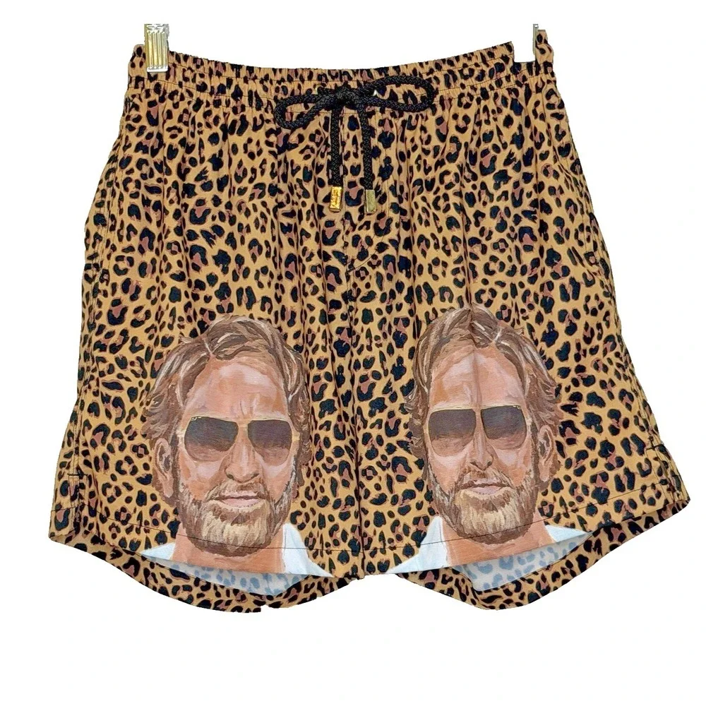 Kenny Flowers Swim Trunks Mens Sz Medium Animal Print Mens‎ Face The Hangover?